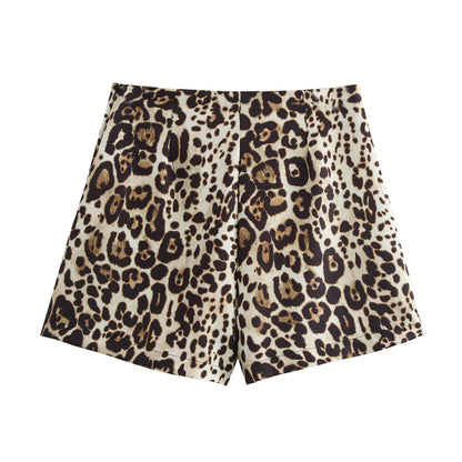 Street Design Culottes Animal Pattern Skirt