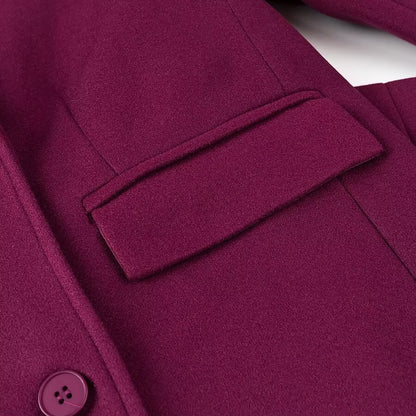 Stylish Burgundy Coat Jacket