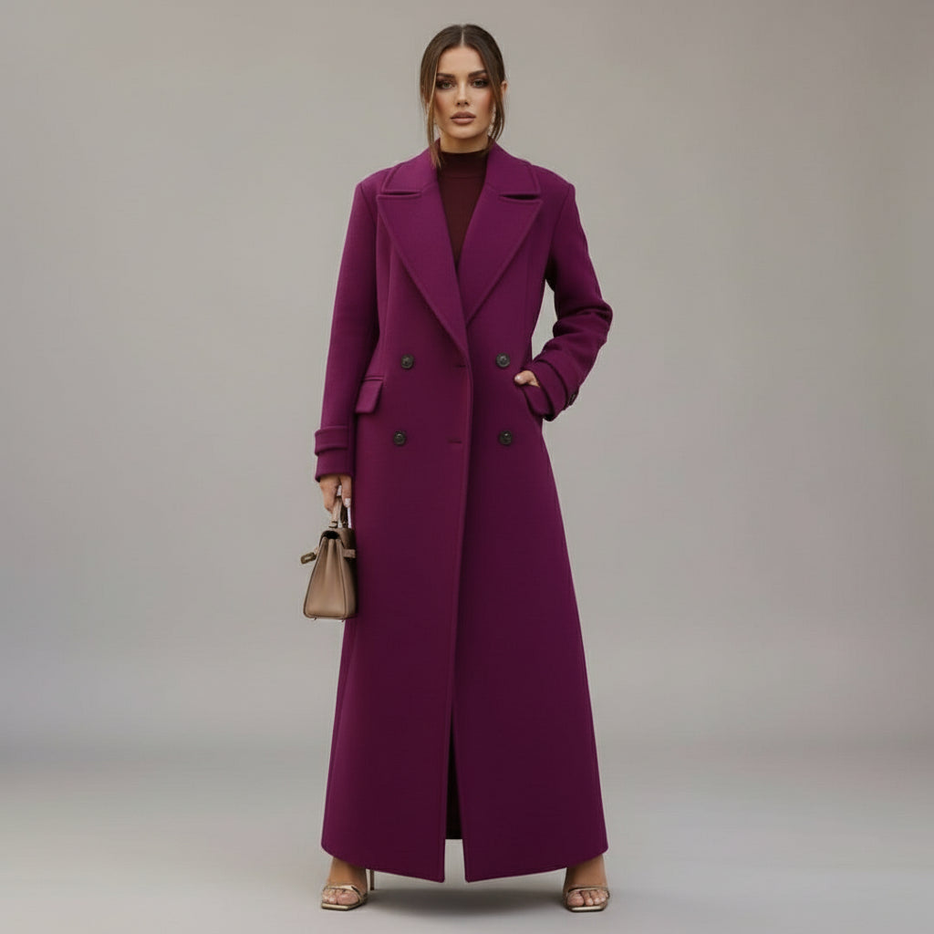 Plum Trench Tedy Coat