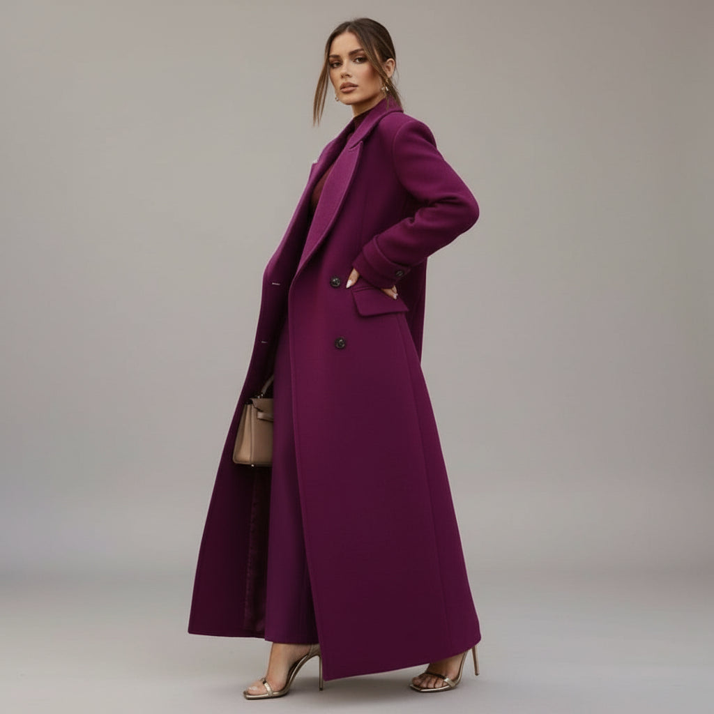 Plum Trench Tedy Coat