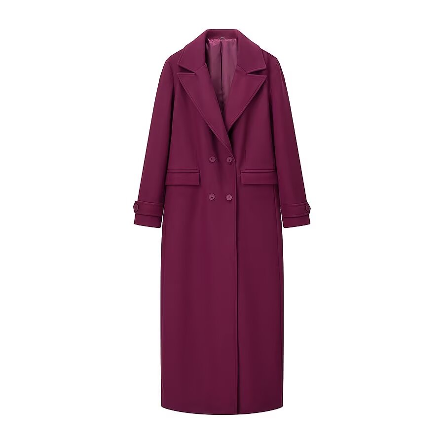 Plum Trench Tedy Coat
