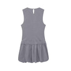 Wide Swing round Neck Sleeveless Short Puffy Dress