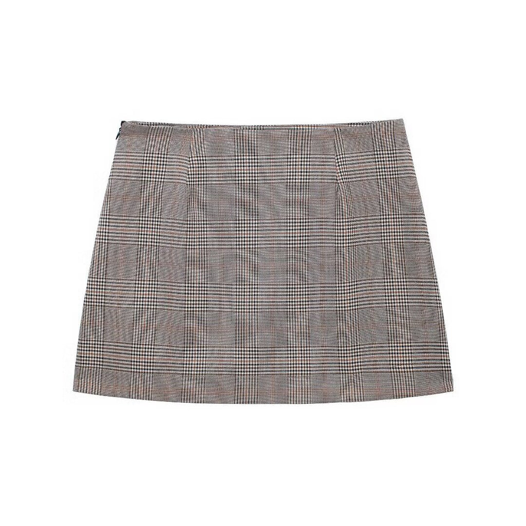 Collared Plaid Blazer Short Skirt Sets