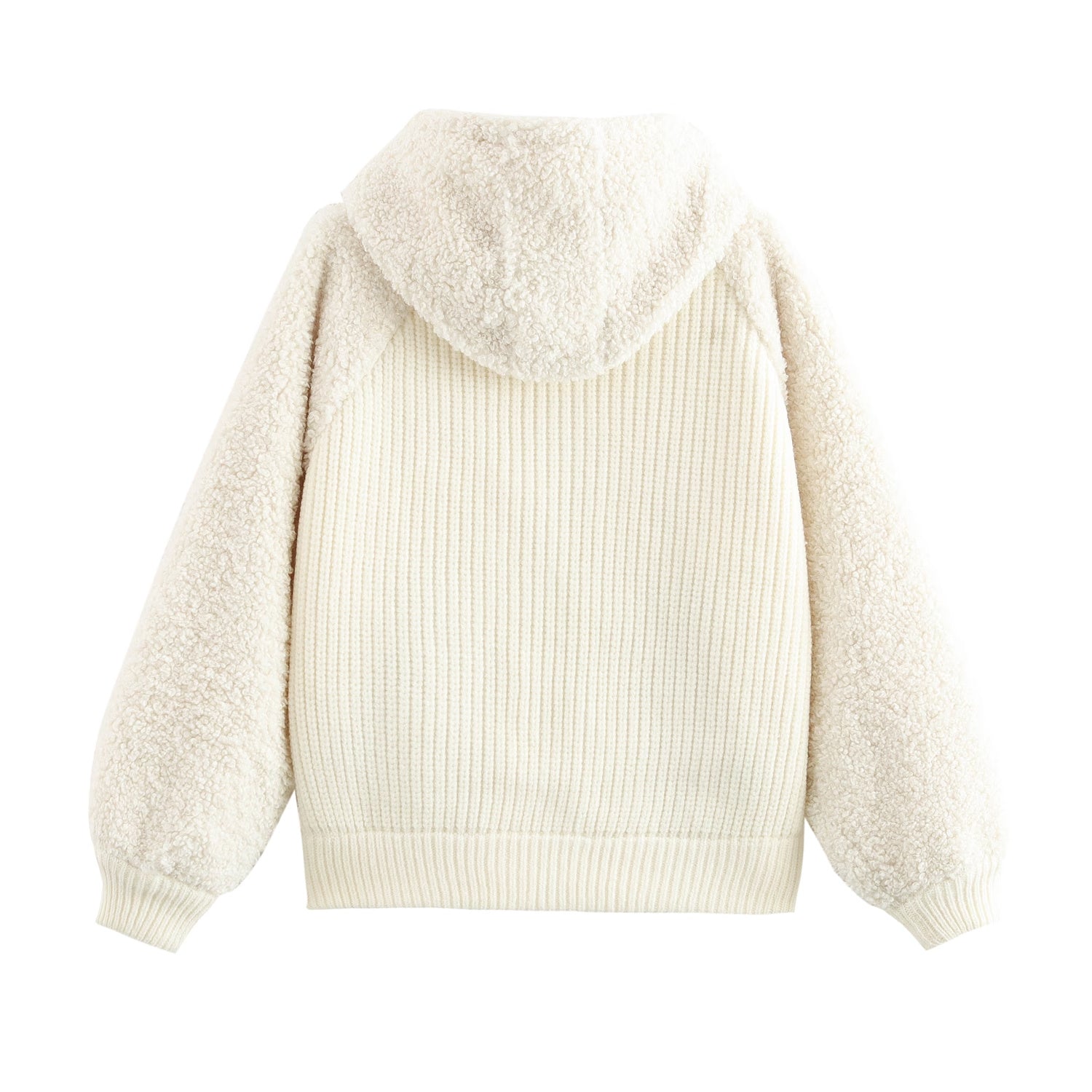 Hooded Zipped Cardigan Sweater