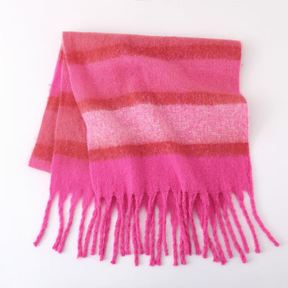 Mohair Striped Scarf