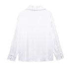 Solid Silk Satin Blouse