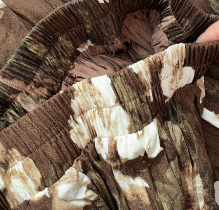 Camellia Retro Pleated Skirt