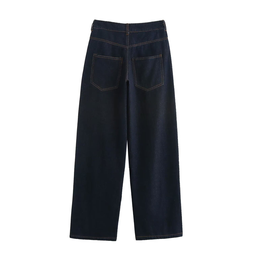 Mid Rise Denim Pants