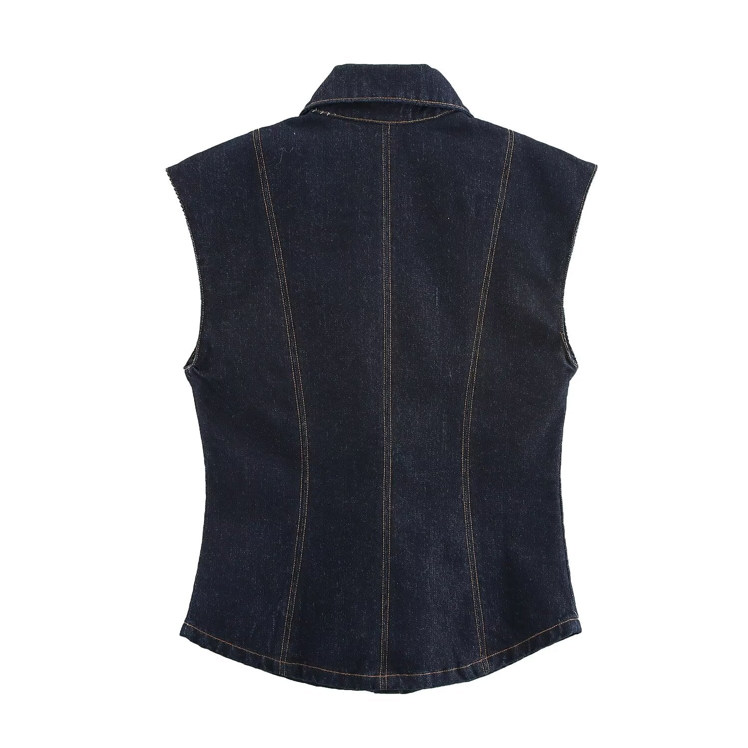 Casual Sleeveless Denim Vest