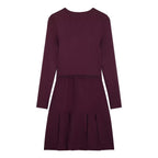 Long Sleeves Crew Neck Knitted Dress