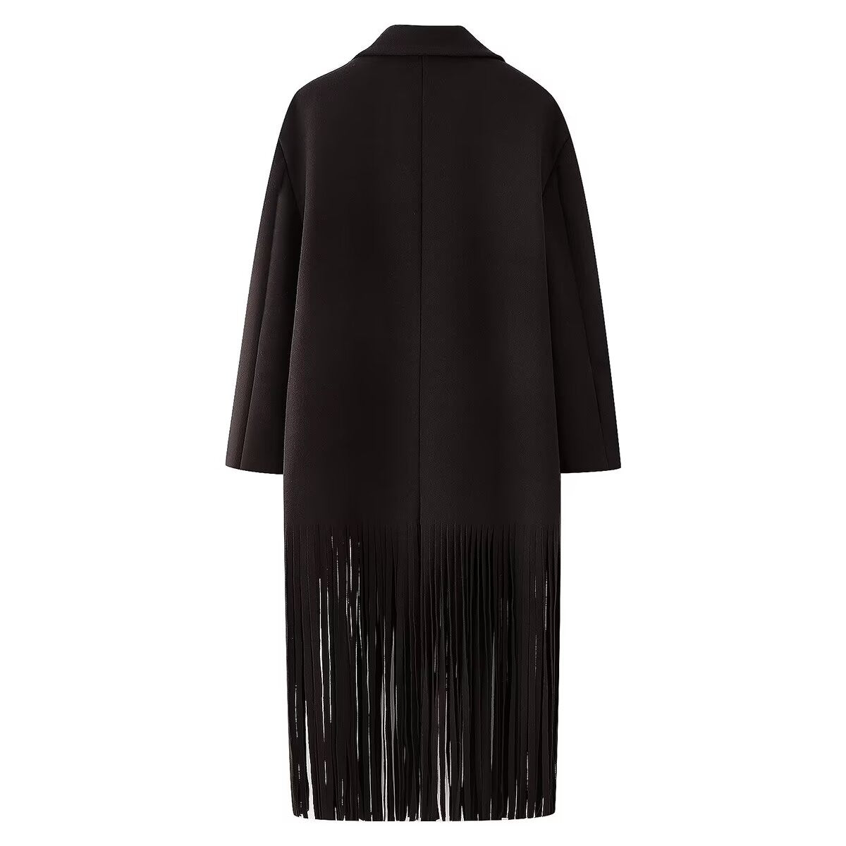 Casual Tassel Long Woolen Coat