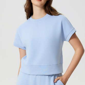Summer round Neck Loose Running Sports Short Sleeve Women Short Drop-Shoulder Sleeve Fitness Yoga Wear T shirt