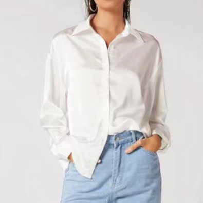 Satin Comfort Casual Sleeved Shirt