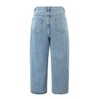 Idle Washed Straight Wide Leg Jeans