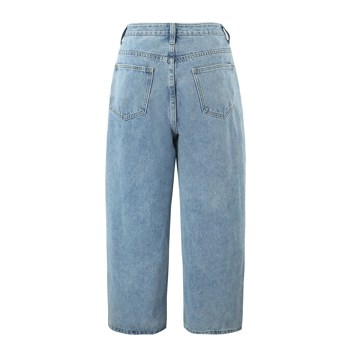 Idle Washed Straight Wide Leg Jeans