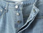 Idle Washed Straight Wide Leg Jeans