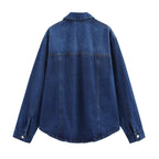Casual Denim Shacket Pants Sets