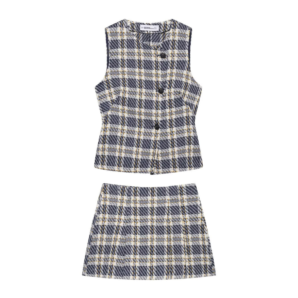Popular Plaid Matching Vest