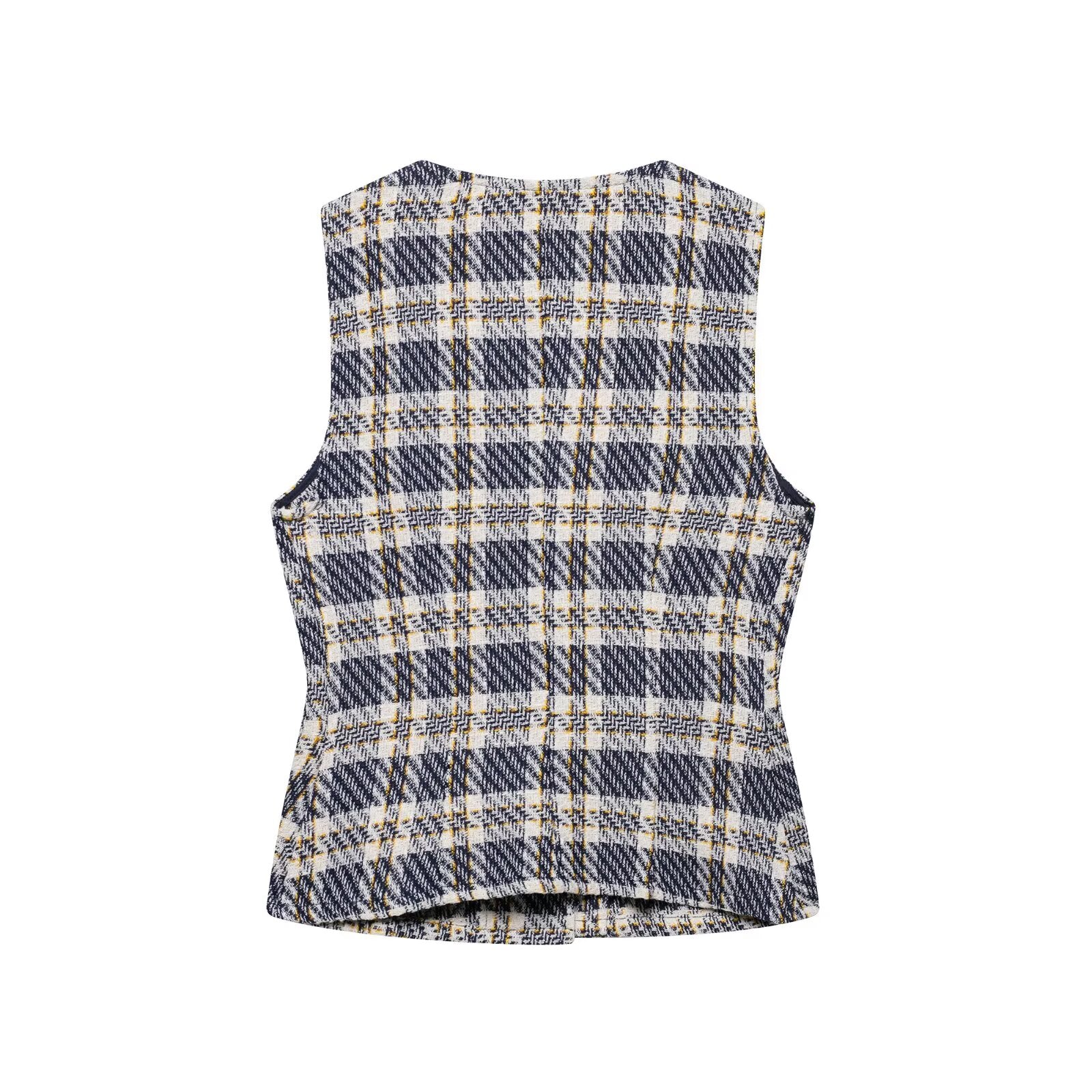 Popular Plaid Matching Vest