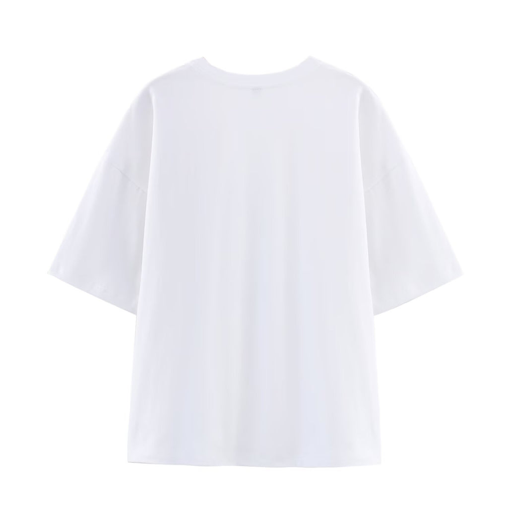 Casual Printed round Neck T shirt