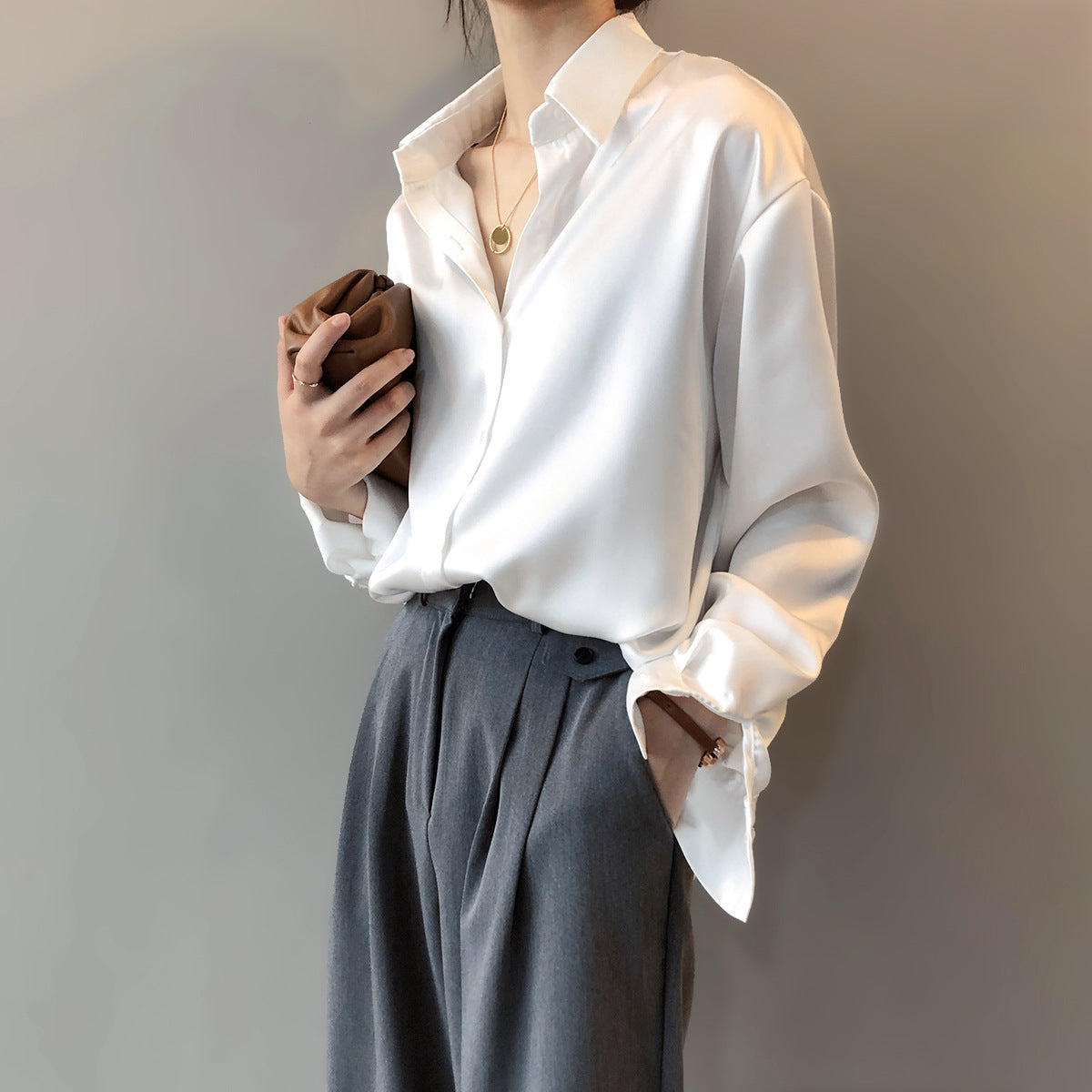 Solid Elegant Sleeve Blouse