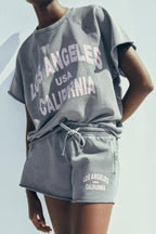 Casual Printed Sweat Set