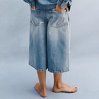 Wide KK Jean Shorts
