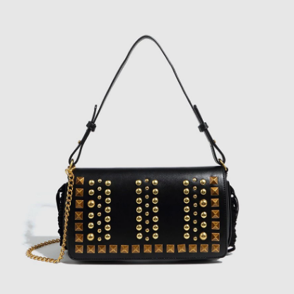 Retro Tassel Rivet Crossbody Bag