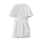 Embroidered Fluffy Short Dress
