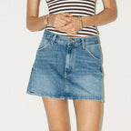 Loose A line High Denim Mini Skirt