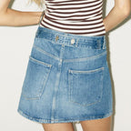 Loose A line High Denim Mini Skirt