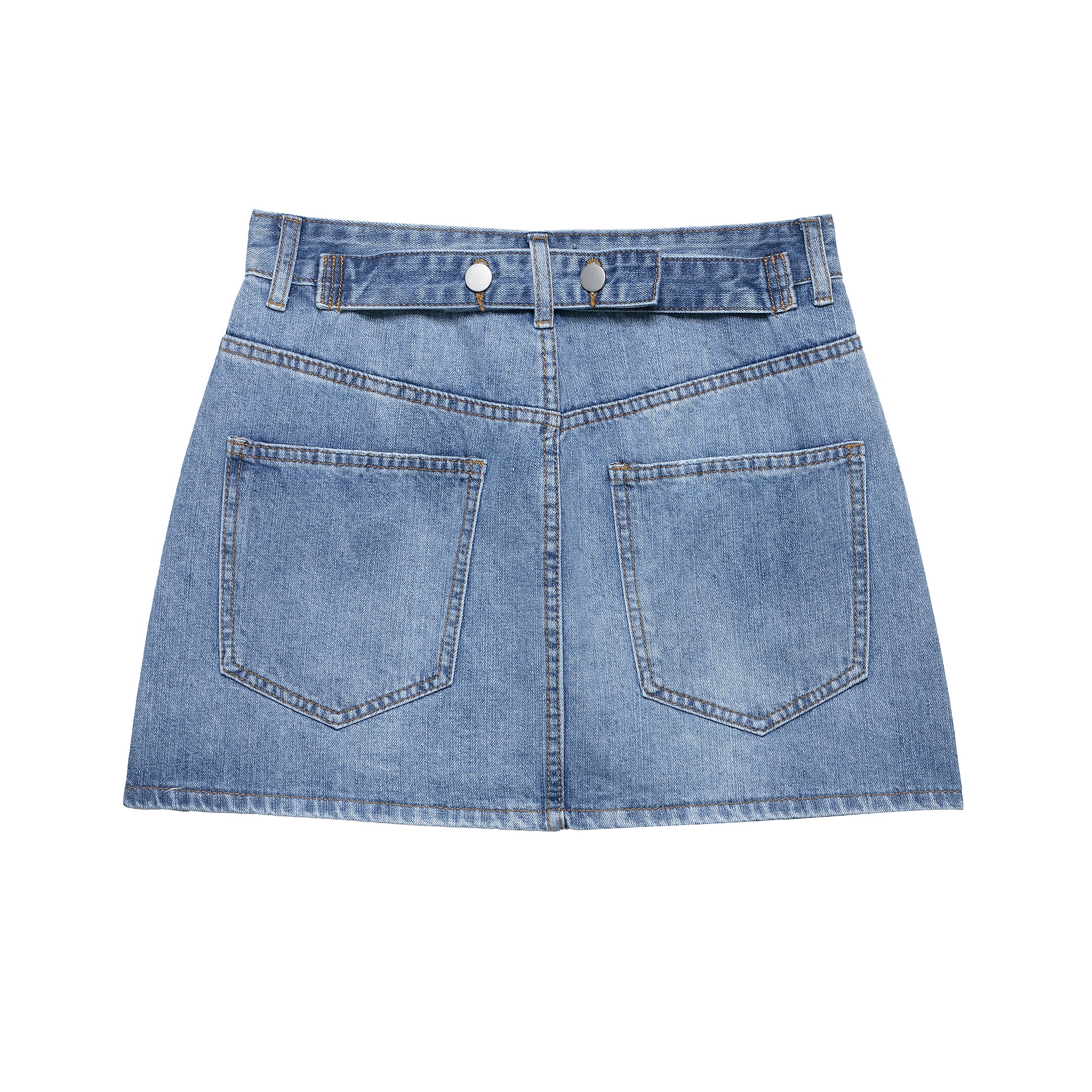 Loose A line High Denim Mini Skirt