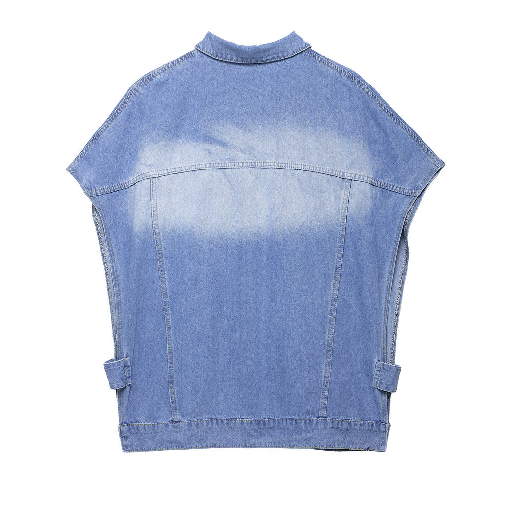 Street Hipster Denim Vest & Hipster Jeans Suit