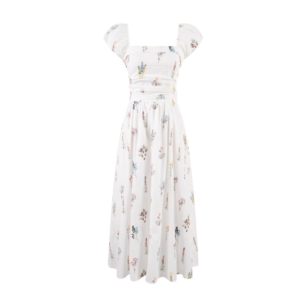 Chic Puff Sleeve Floral Dress