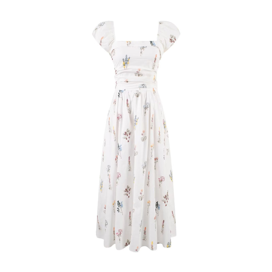 Chic Puff Sleeve Floral Dress