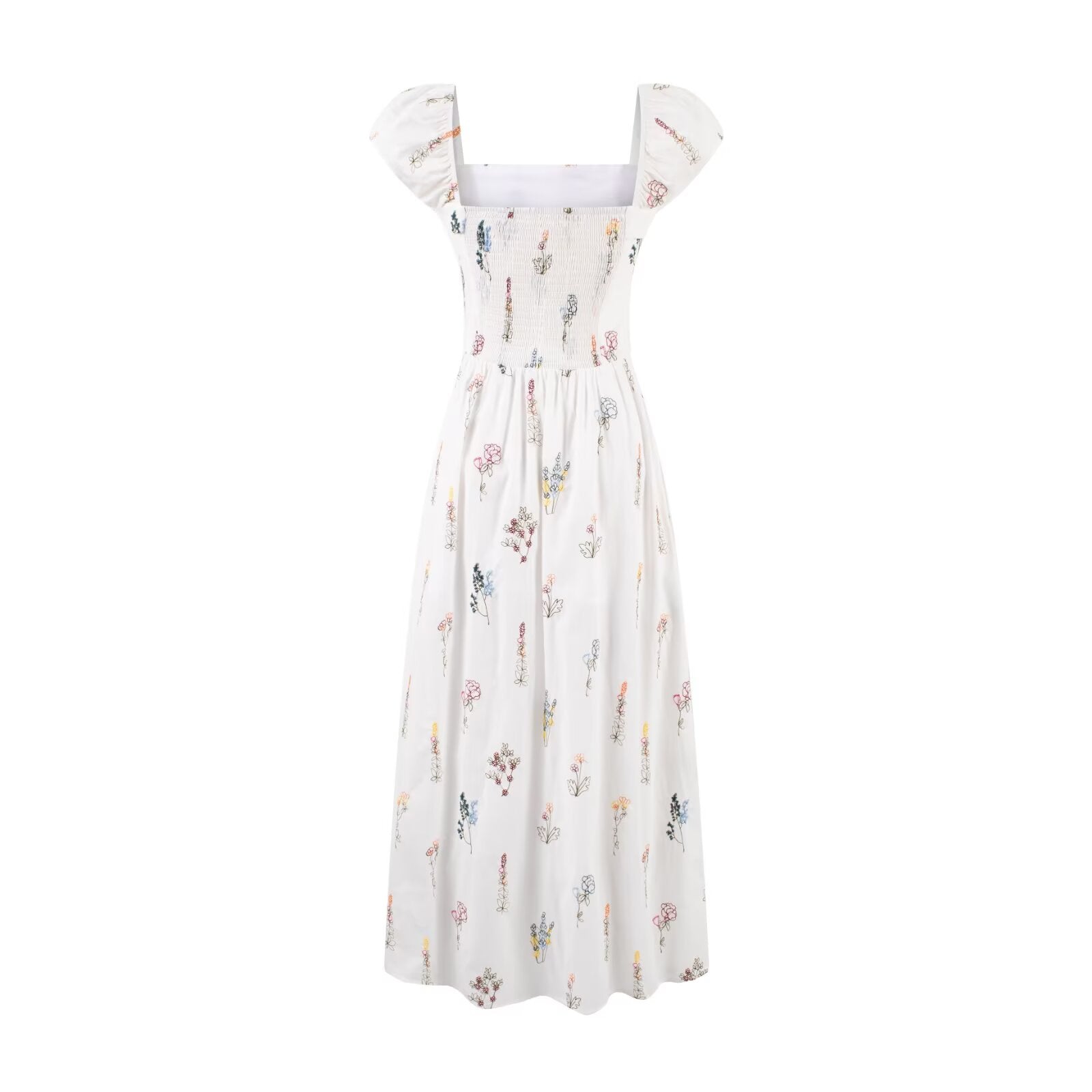 Chic Puff Sleeve Floral Dress
