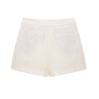 Double-Breasted Button Vest & Shorts Two-Piece Set