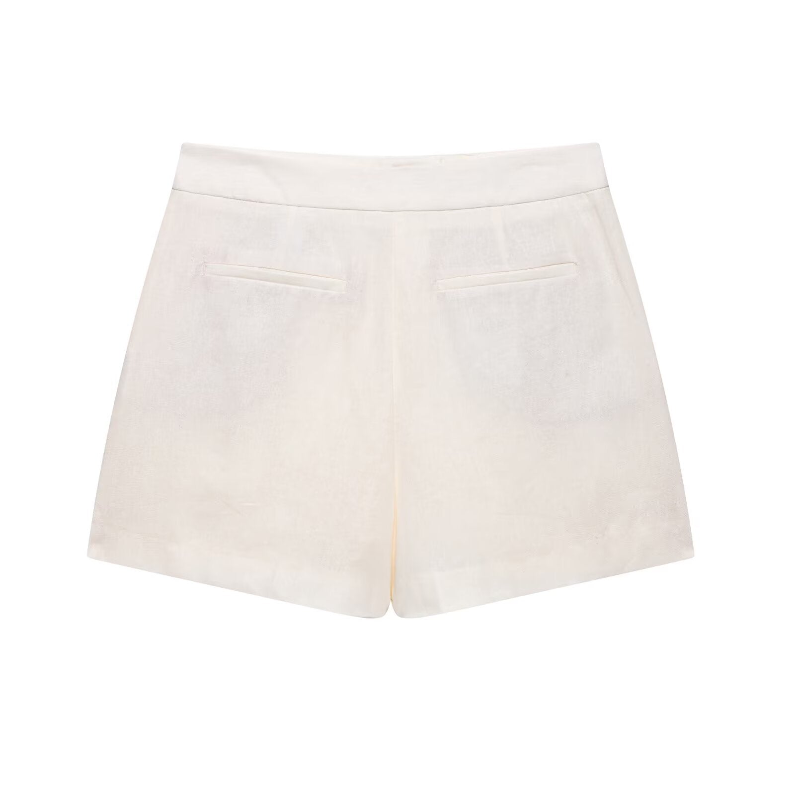 Double-Breasted Button Vest & Shorts Two-Piece Set