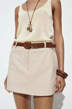 Striped Casual Skort