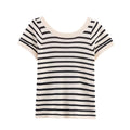 Simple Striped Knitted Sweater Top