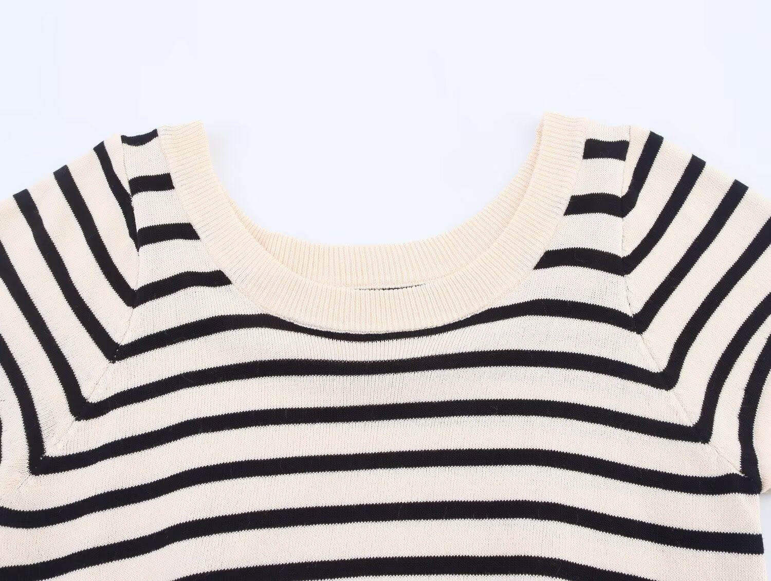 Simple Striped Knitted Sweater Top