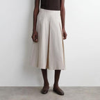 Simple Stripe Pleat Skirt