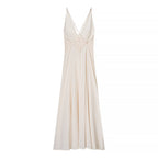 Deep V Plunge Spaghetti strapped Maxi Dress