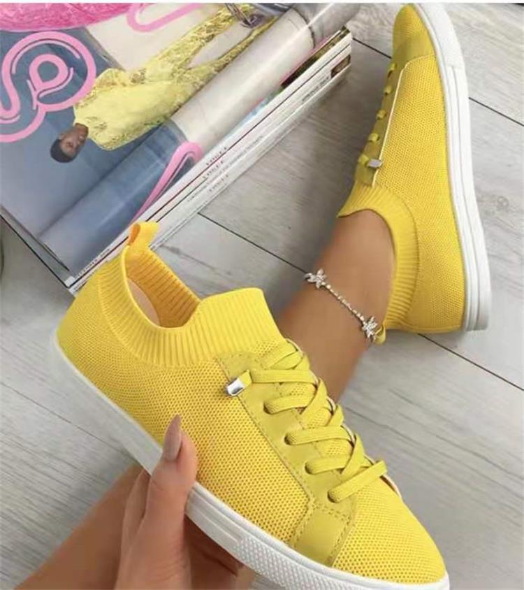 Flat Lace-Up Fly Sneakers