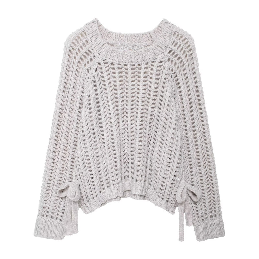 Casual Knitted Side Thick Needle Top
