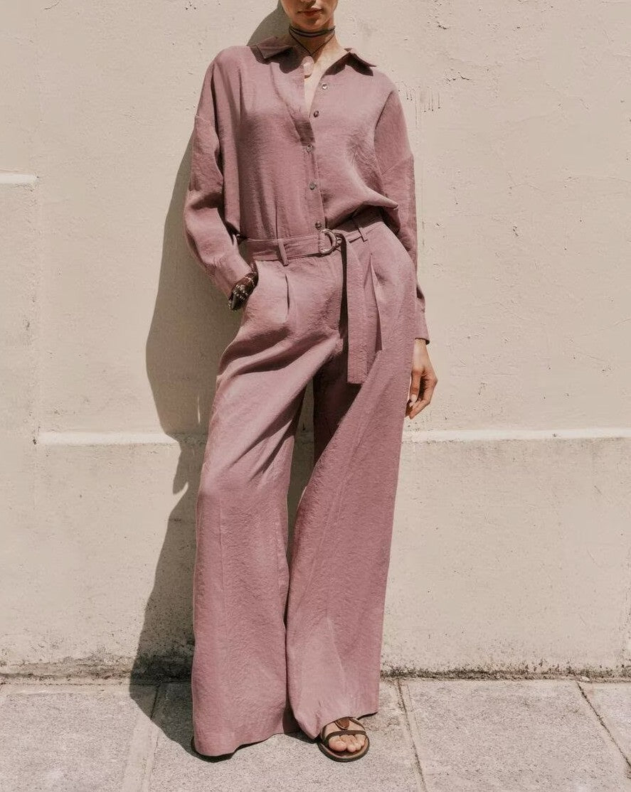 Soft Draping Mauve Trousers