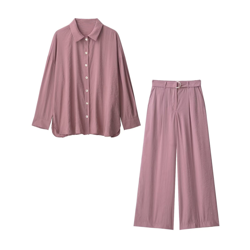 Soft Draping Mauve Blouse