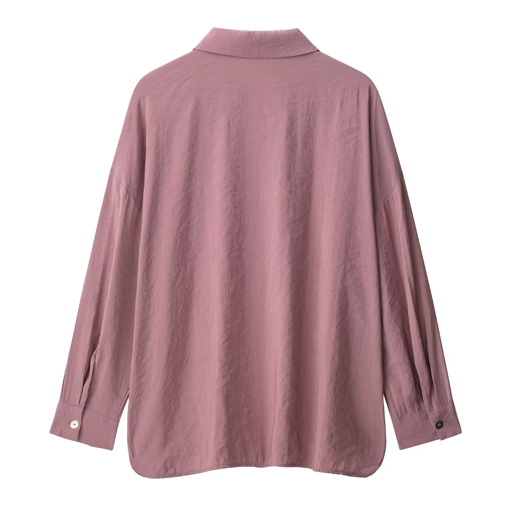 Soft Draping Mauve Blouse