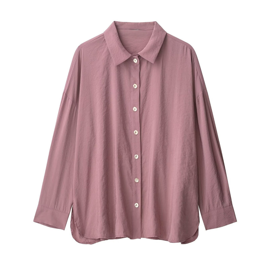 Soft Draping Mauve Blouse