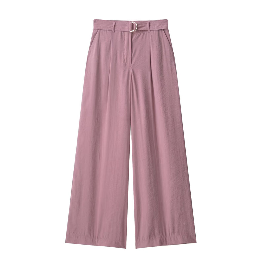 Soft Draping Mauve Trousers
